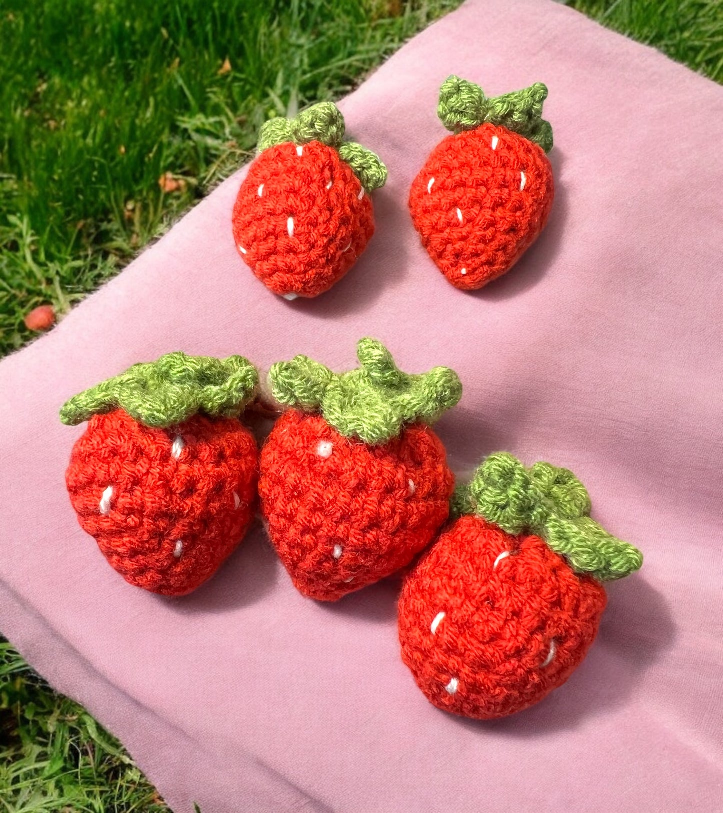 Strawberries Larger|DIY| Hobbies| Crafts| Craft Items|Crochet items