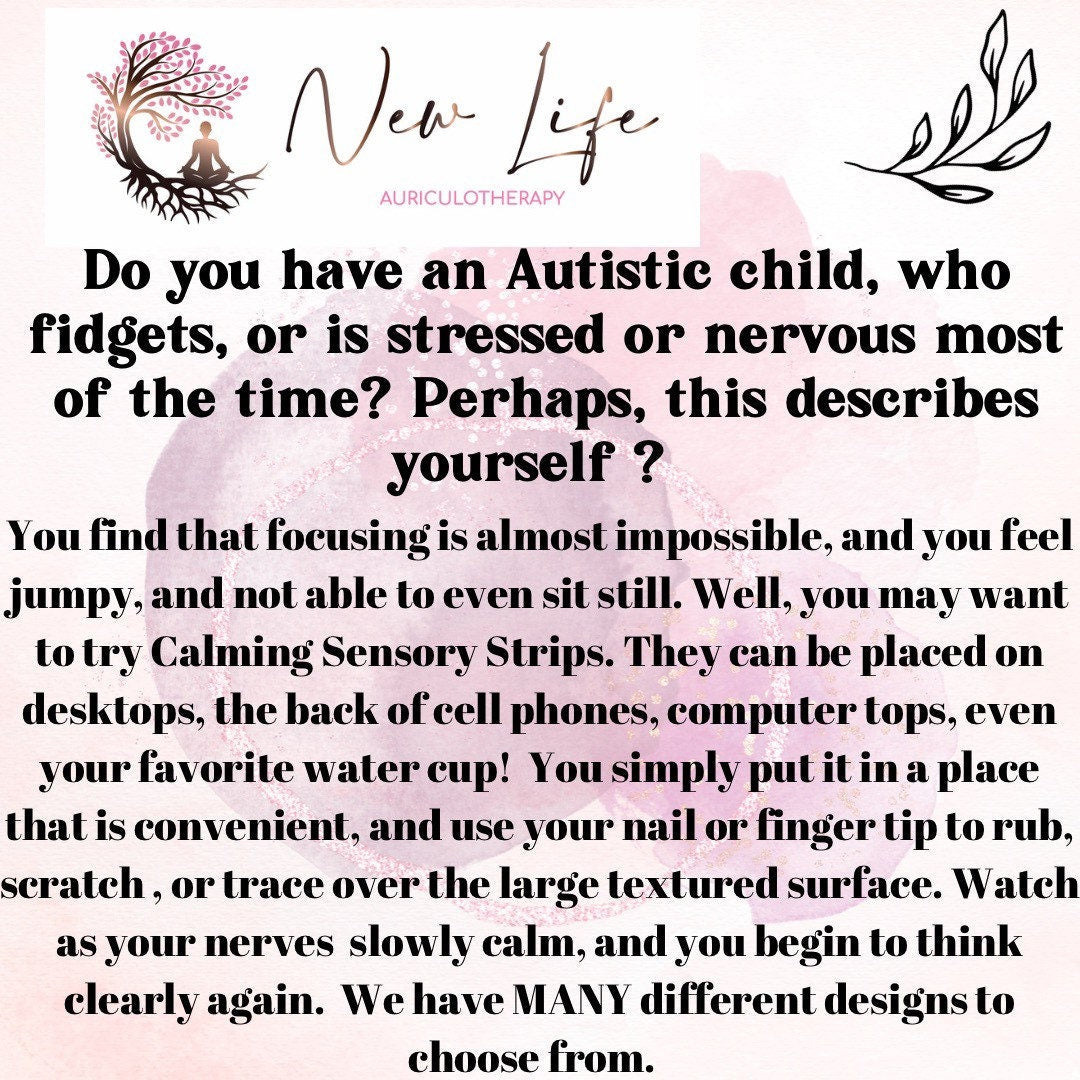 Dainty Calming Strips (Rough Texture)| Textured Stickers| Tactile Touch| Nerve Endings in Fingertips