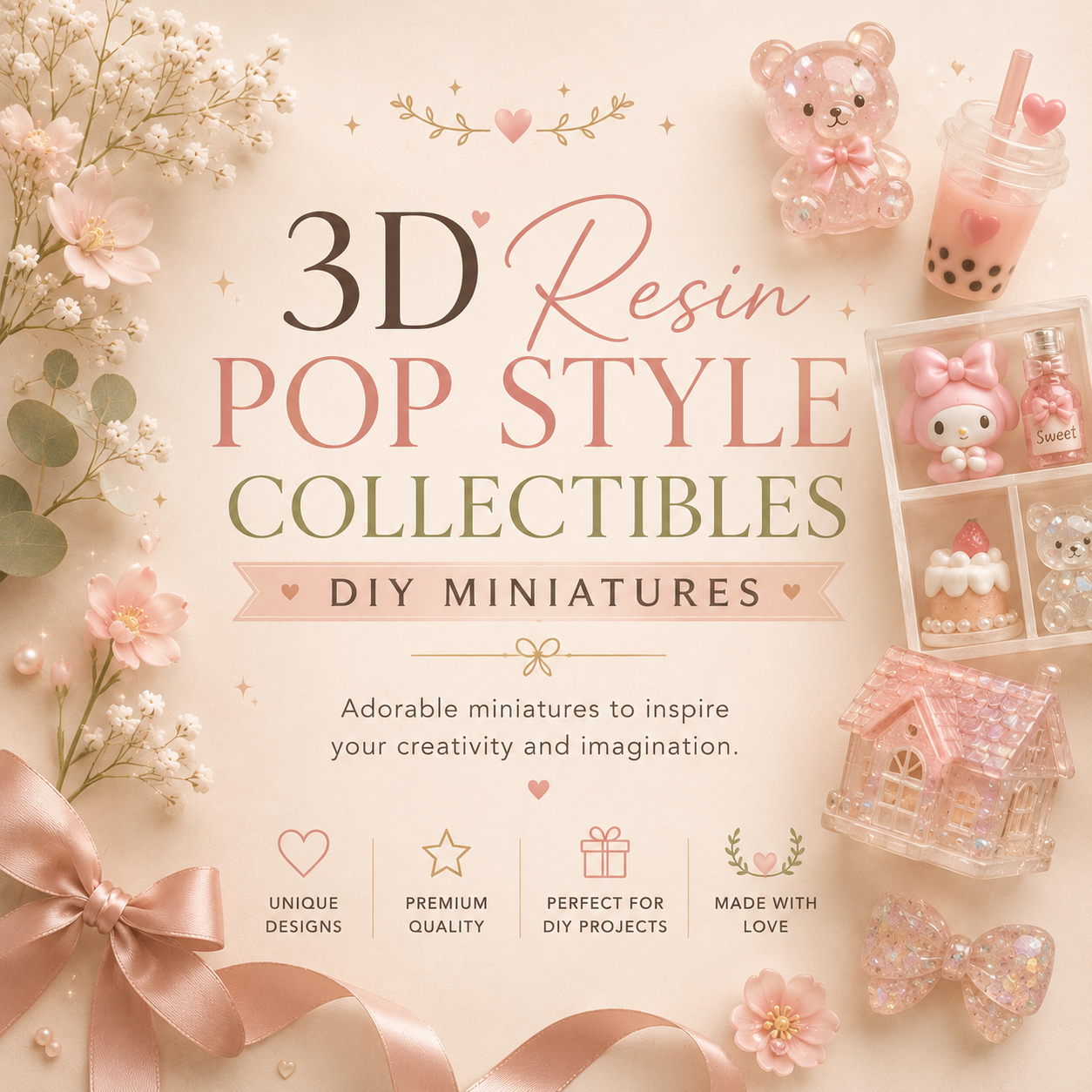 3D Resin • Pop Style Collectibles • DIY Miniatures