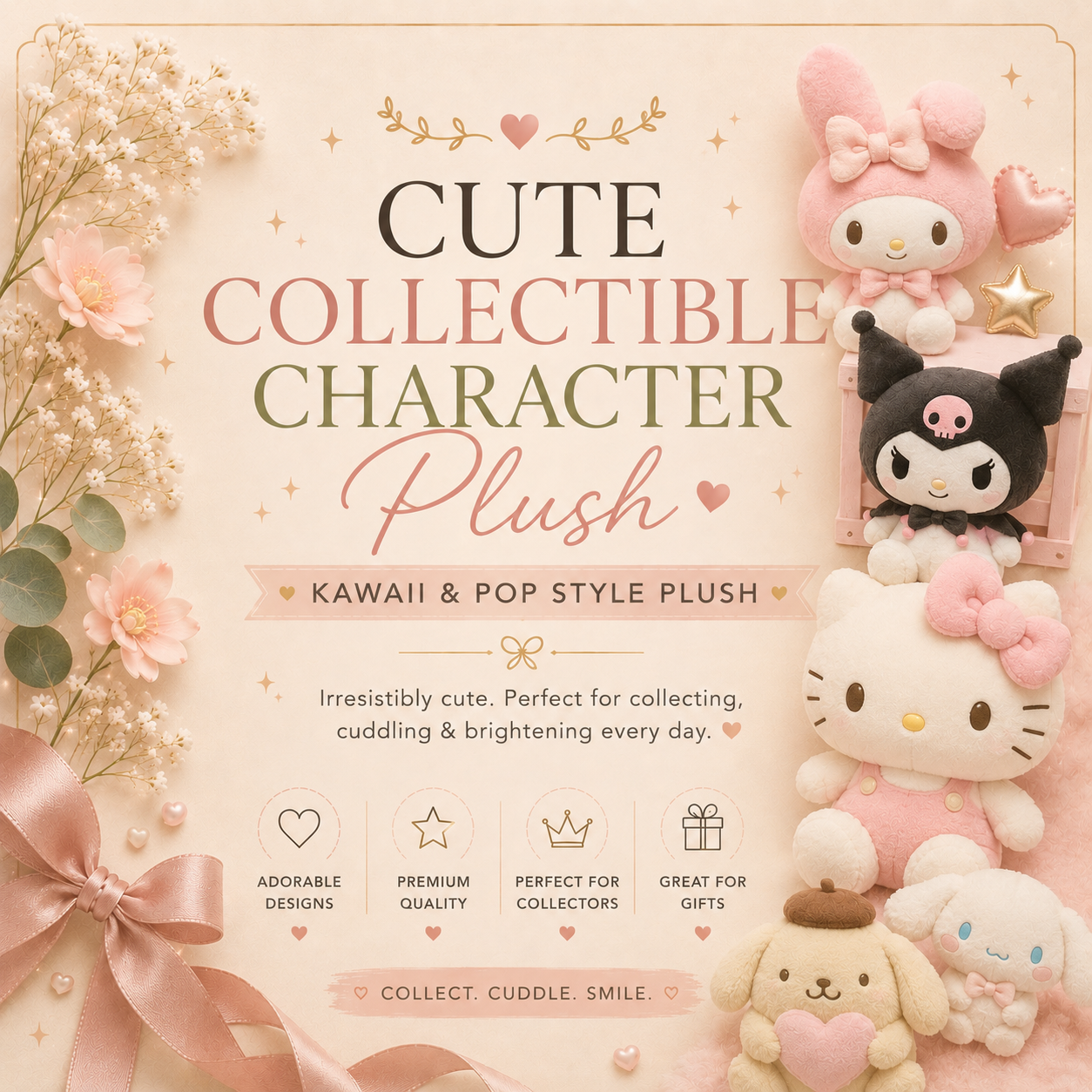 Cute Collectible Character Plush – Kawaii & Pop Style Plush