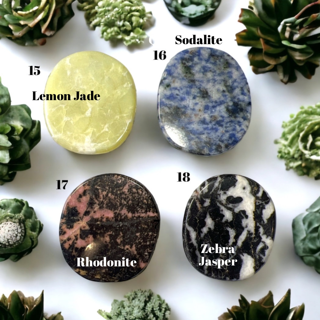 Natural Crystal Phone Grips| Crystals| Pop sockets| Worry stones| pocket crystals| crystal carvings