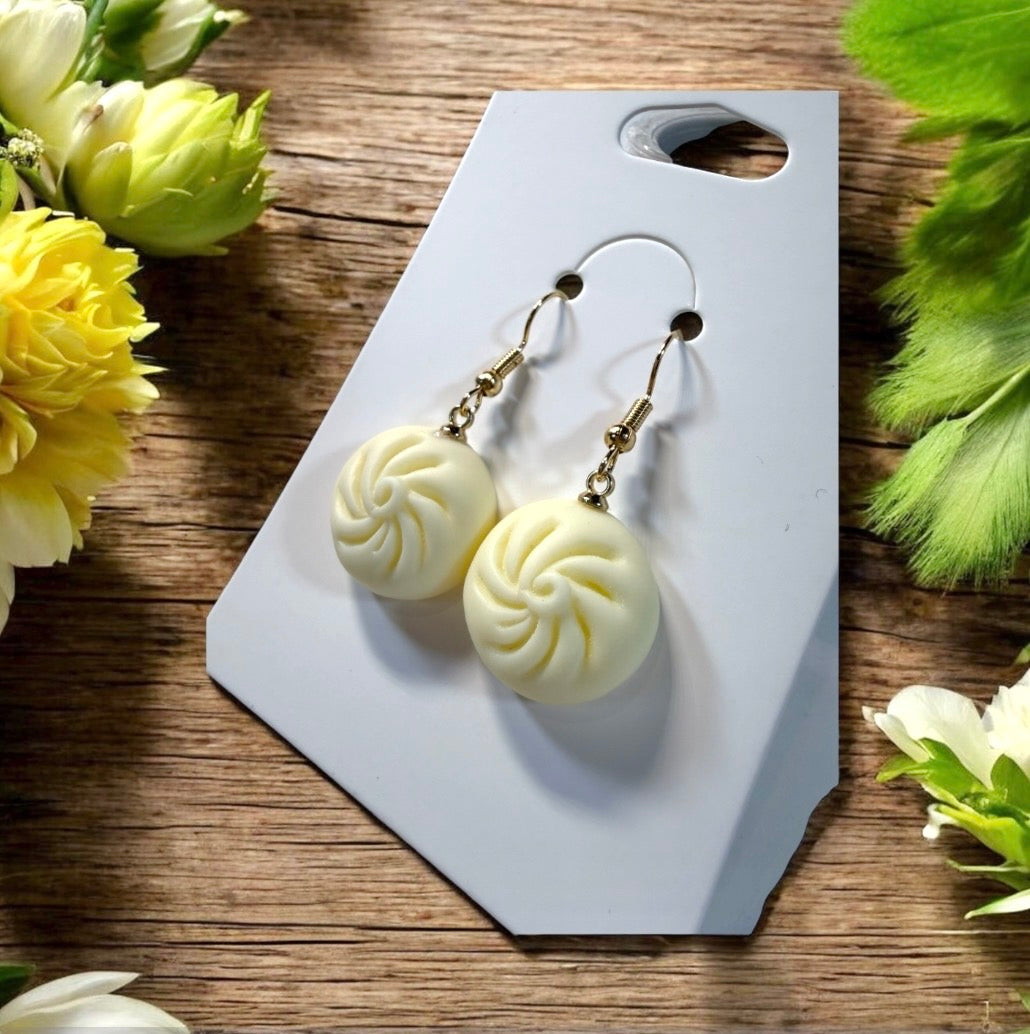 Bao Bun Resin Charm Earrings| Hobbies| Beading| Collectible| DIY| Jewelry Making| Beads|Not squishy