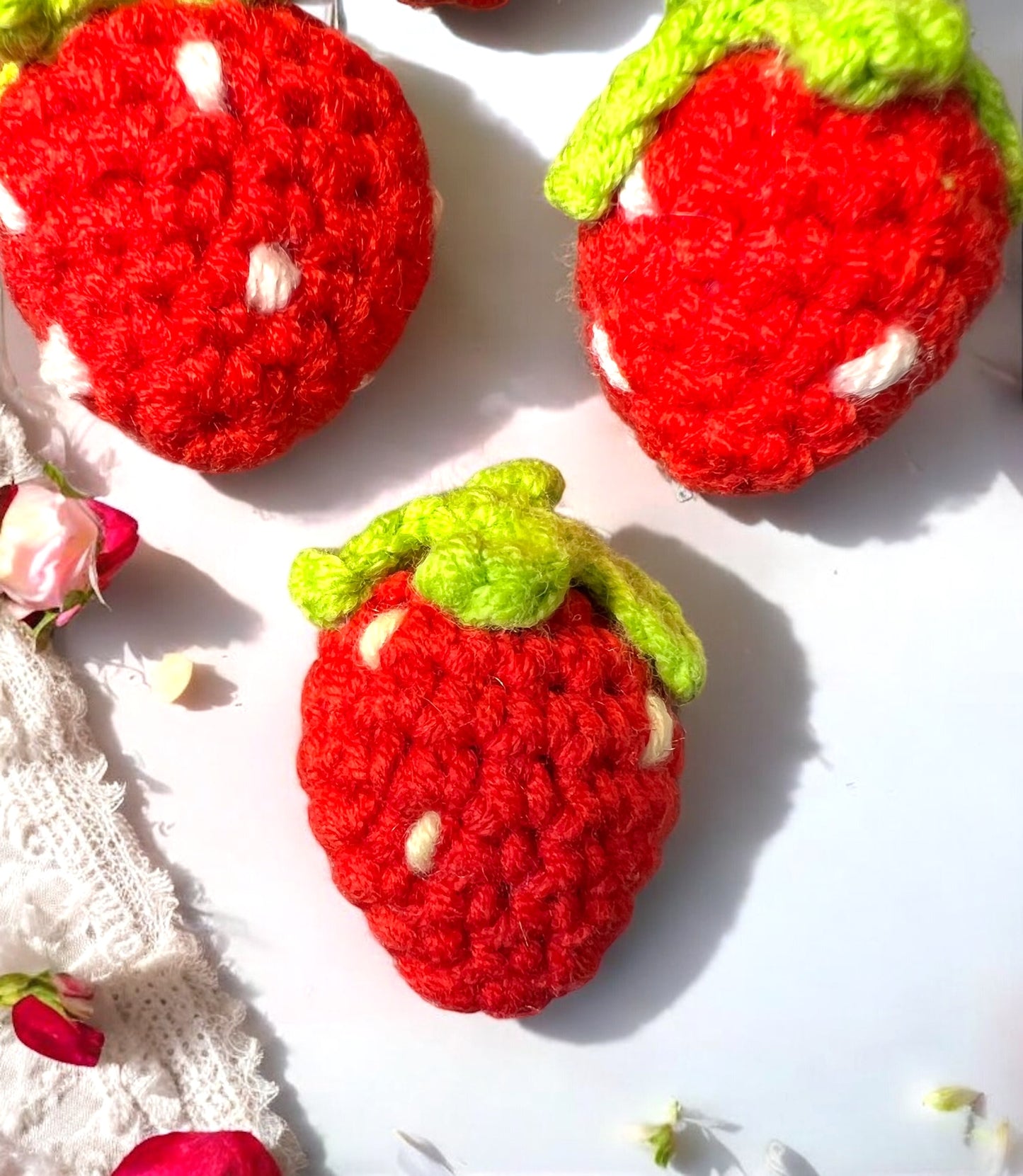 Strawberries Larger|DIY| Hobbies| Crafts| Craft Items|Crochet items