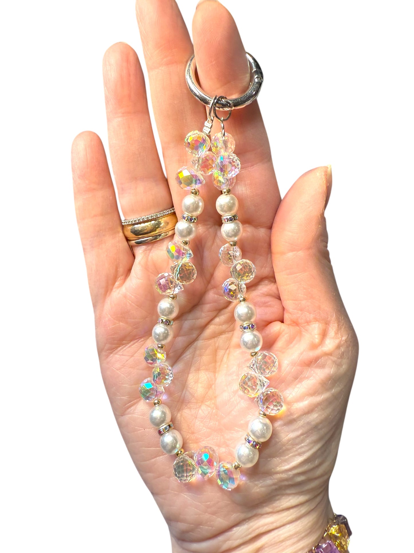 Handmade Wristlet Chain-High Quality Glass Teardrop Beads