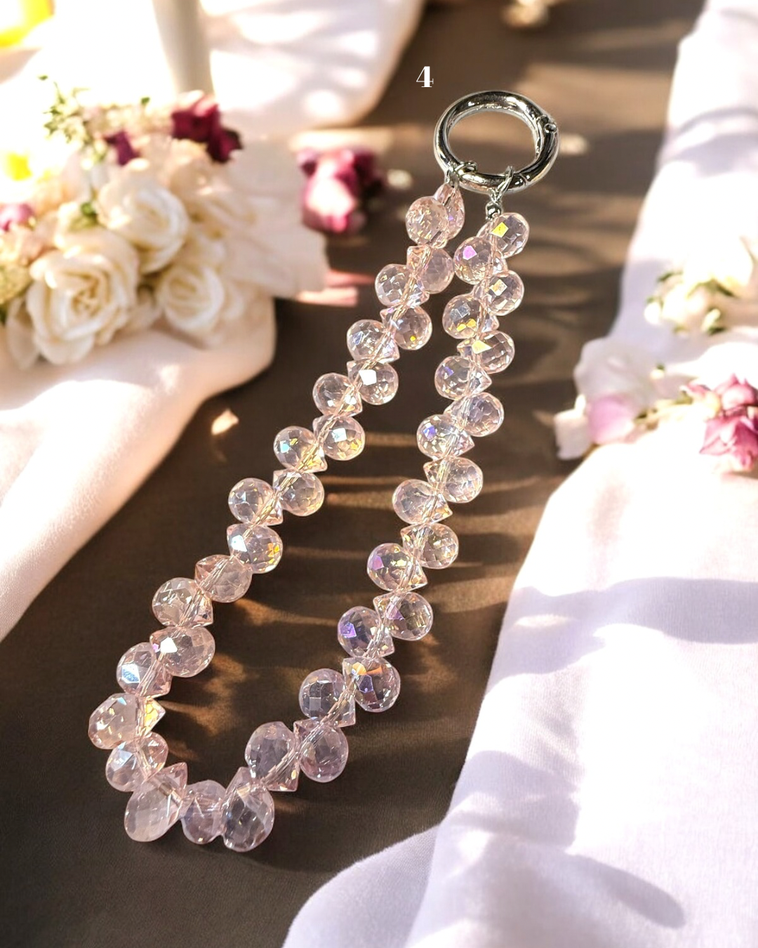 Handmade Wristlet Chain-High Quality Glass Teardrop Beads