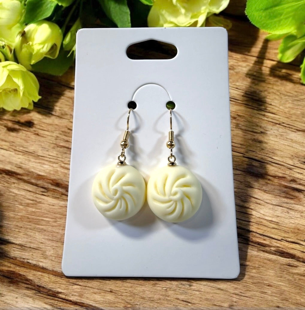 Bao Bun Resin Charm Earrings| Hobbies| Beading| Collectible| DIY| Jewelry Making| Beads|Not squishy