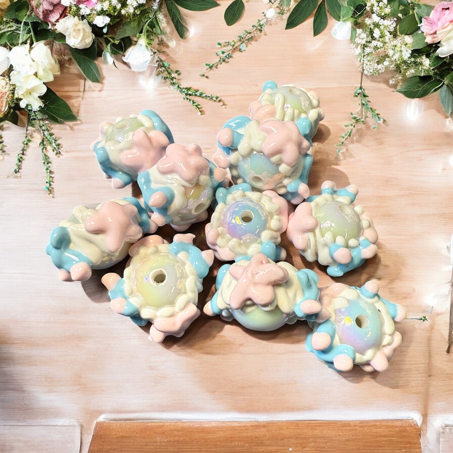 Hand-painted Beads (Random 50ml Container Full)| DIY| Hobbies| Crafts| Craft Items| Beading| Hand-Made