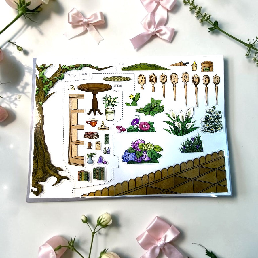 NEW NEW NEW! 3d sticker diorama/great gift/creative/fun for kiddos
