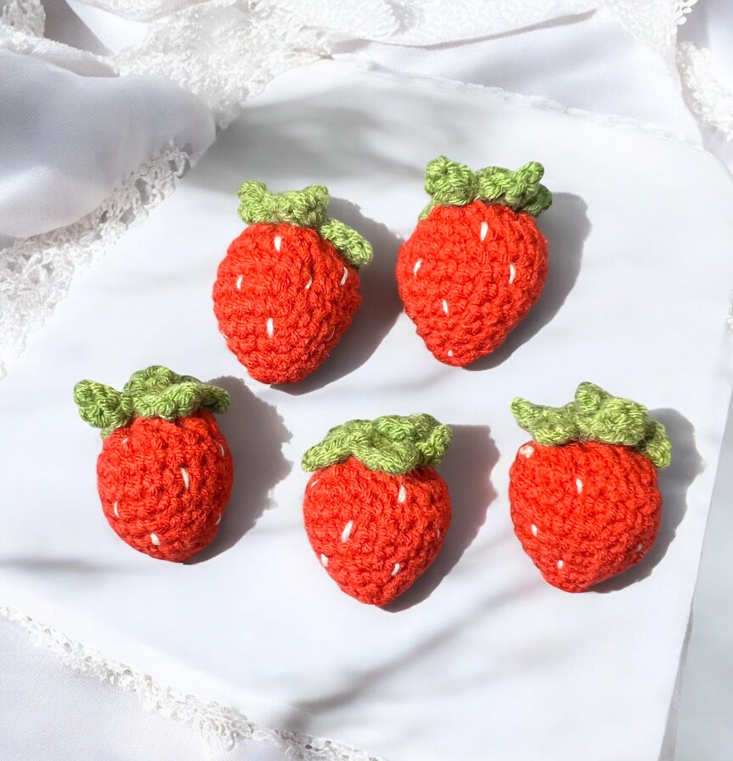 Strawberries Smaller|DIY| Hobbies| Crafts| Craft Items|Crochet items