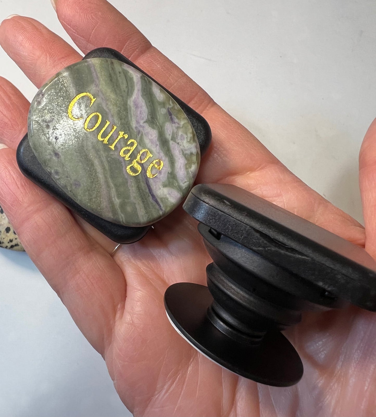 Natural Crystal Phone Grips| Crystals| Pop sockets| Worry stones| pocket crystals| crystal carvings