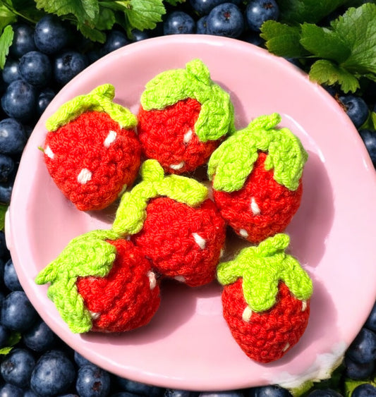 Strawberries Smaller|DIY| Hobbies| Crafts| Craft Items|Crochet items