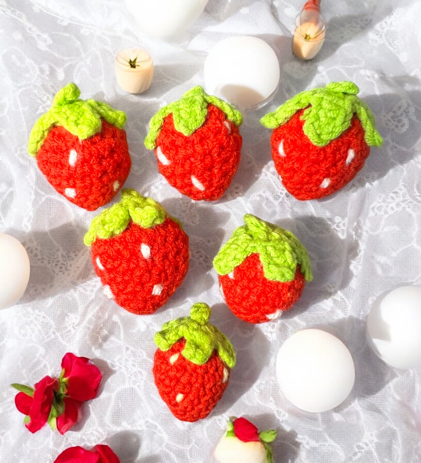 Strawberries Larger|DIY| Hobbies| Crafts| Craft Items|Crochet items