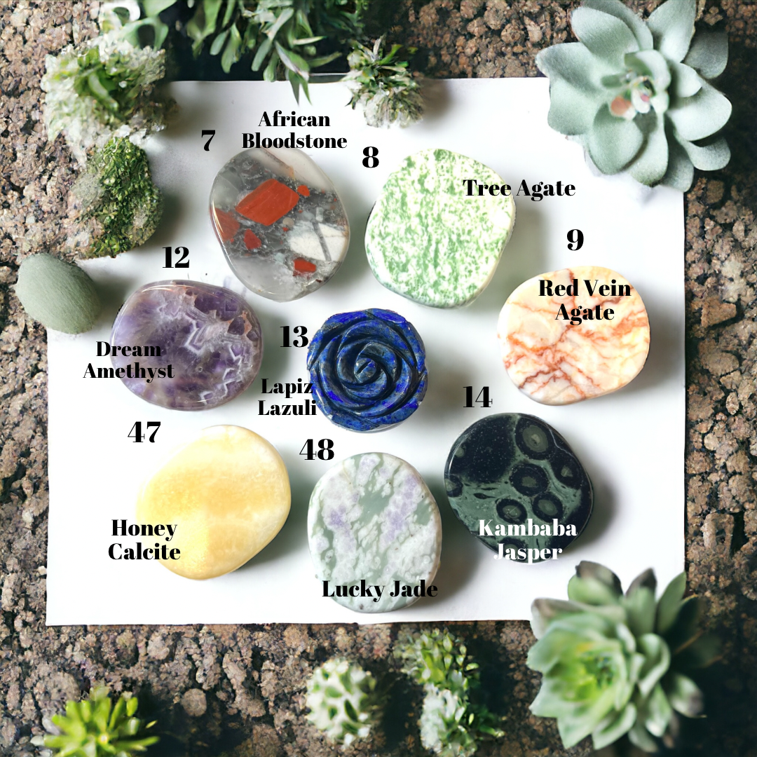 Natural Crystal Phone Grips| Crystals| Pop sockets| Worry stones| pocket crystals| crystal carvings