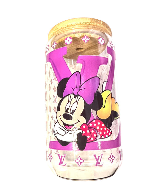 Vinyl Cup Wrap on Glass Tumbler w/Straw| Waterproof stickers|For Pens| Stickers for tumblers| stickers for Desks| Stickers for Car| Stickers for Phone Case| Stickers for Key chains