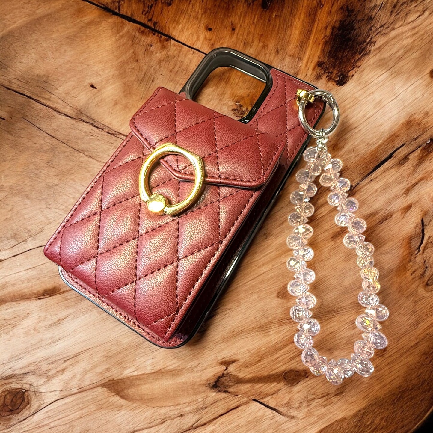 Handmade Wristlet Chain-High Quality Glass Teardrop Beads