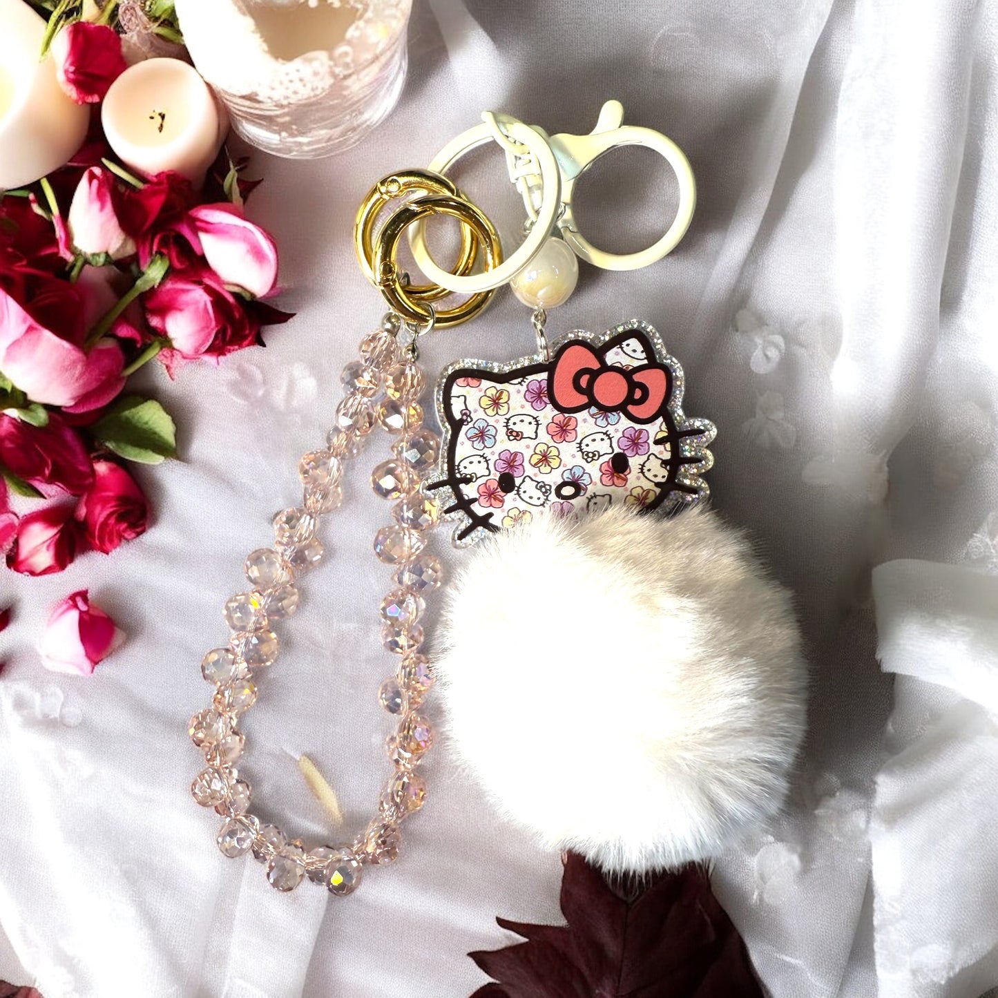 Handmade Wristlet Chain-High Quality Glass Teardrop Beads
