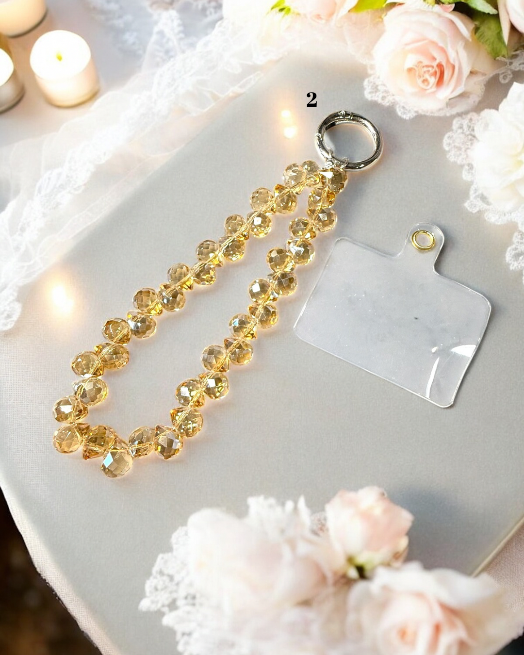 Handmade Wristlet Chain-High Quality Glass Teardrop Beads