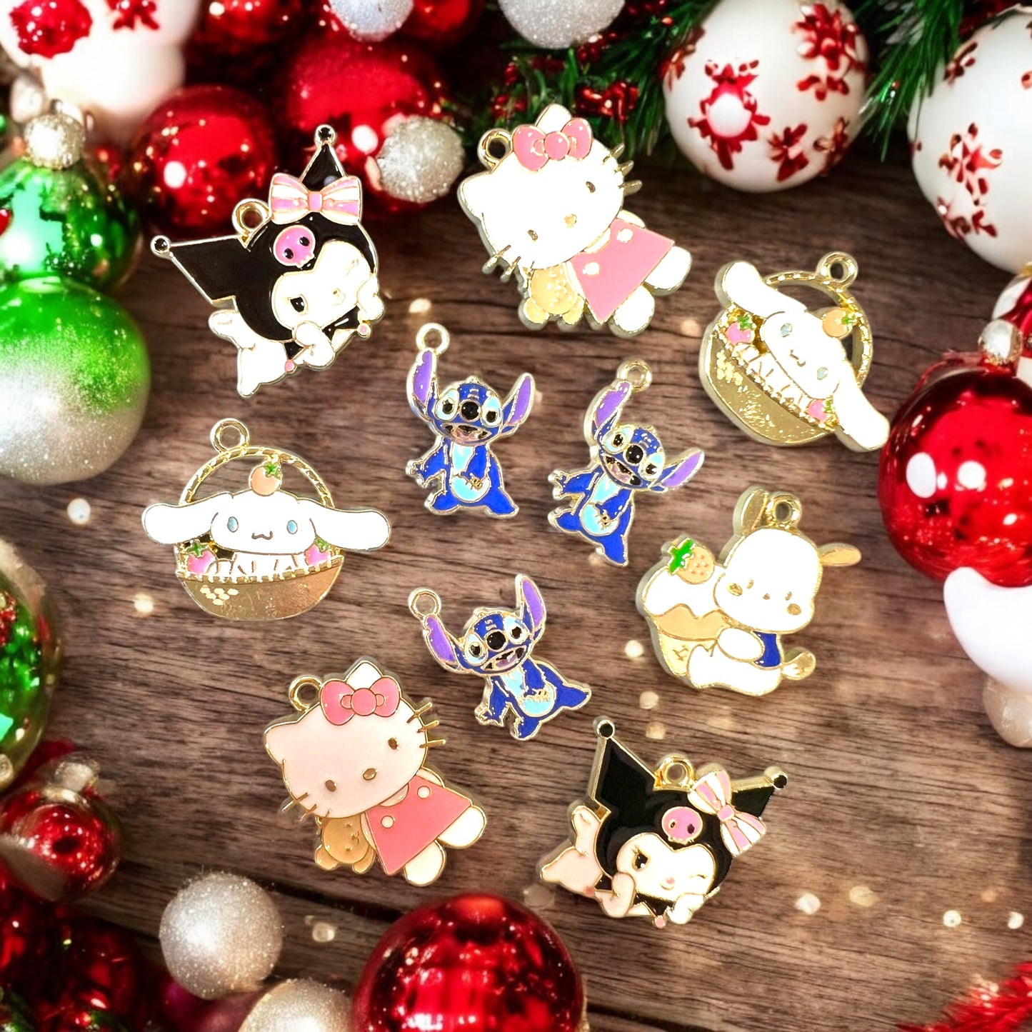 Beautifully colored Metal Charms| DIY| Hobbies| Crafts| Craft Items| Beading| Hand-Made|Collectibles|Lot of 4 charms