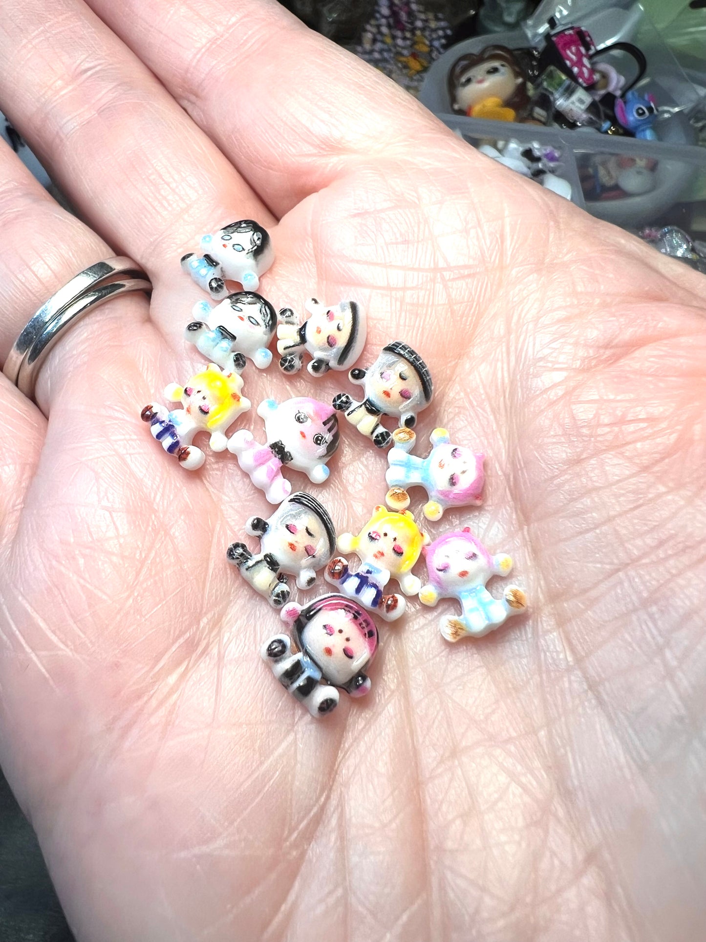Skull Panda inspired Character Nail Charms by the 10ml scoop