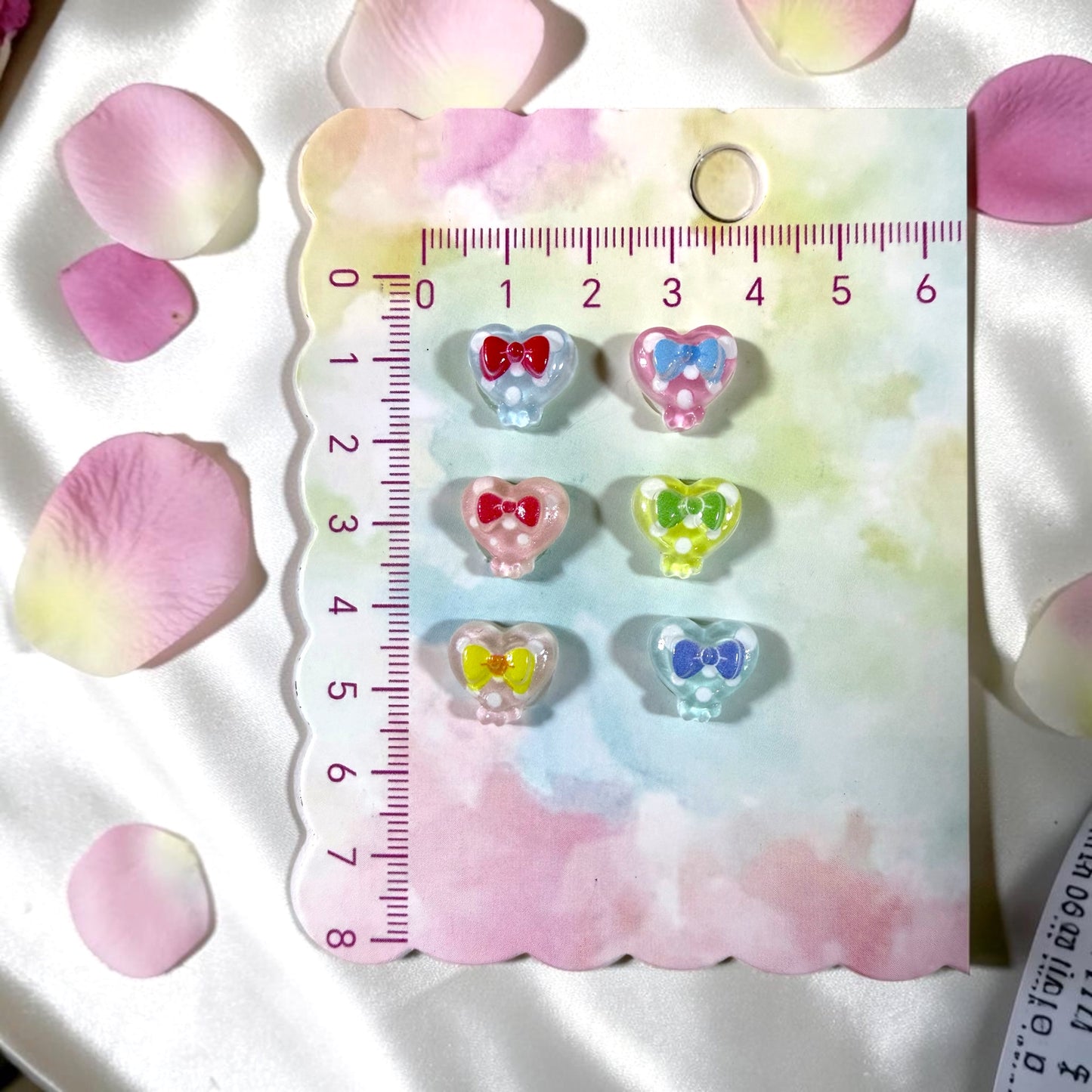 Heart Nail Charms by the 10ml scoops