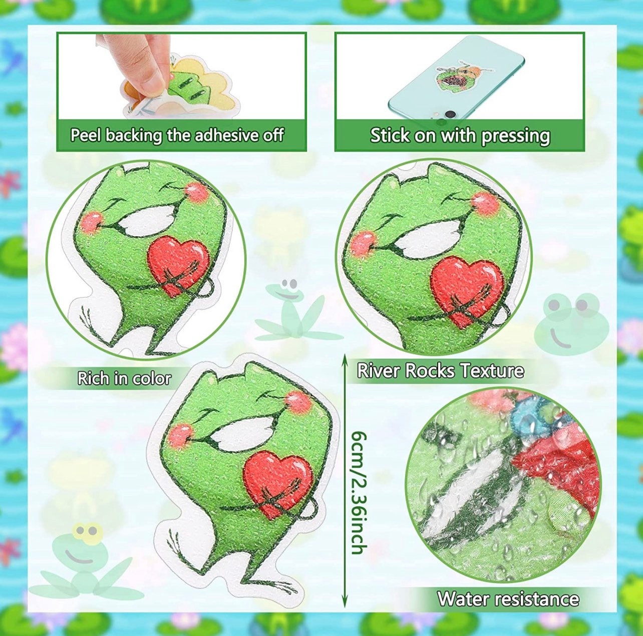 Calming Sensory Frog Shapes| Textured Stickers| Tactile Touch| Nerve Endings in Fingertips