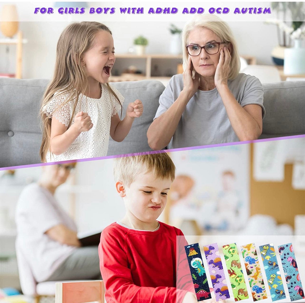 NEW Dinosaur Calming Strips| Textured Stickers| Tactile Touch| Nerve Endings in Fingertips
