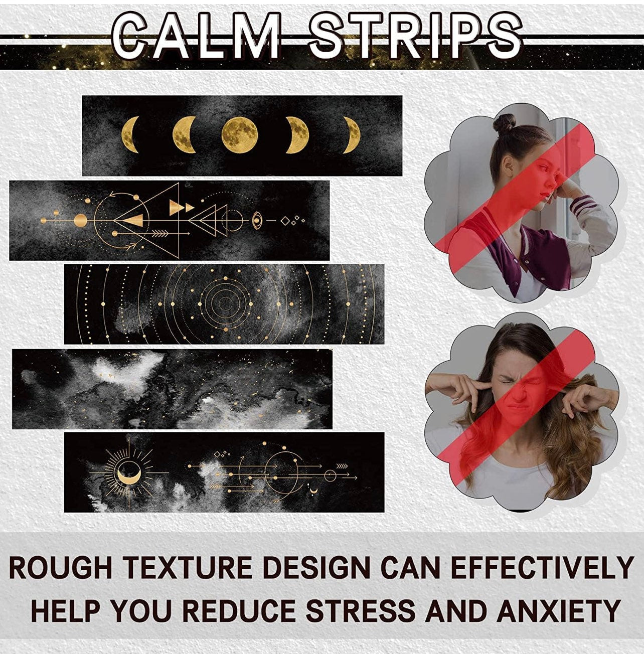 Celestial, Sensory Calming Strips| Textured Stickers| Tactile Touch| Nerve Endings in Fingertips