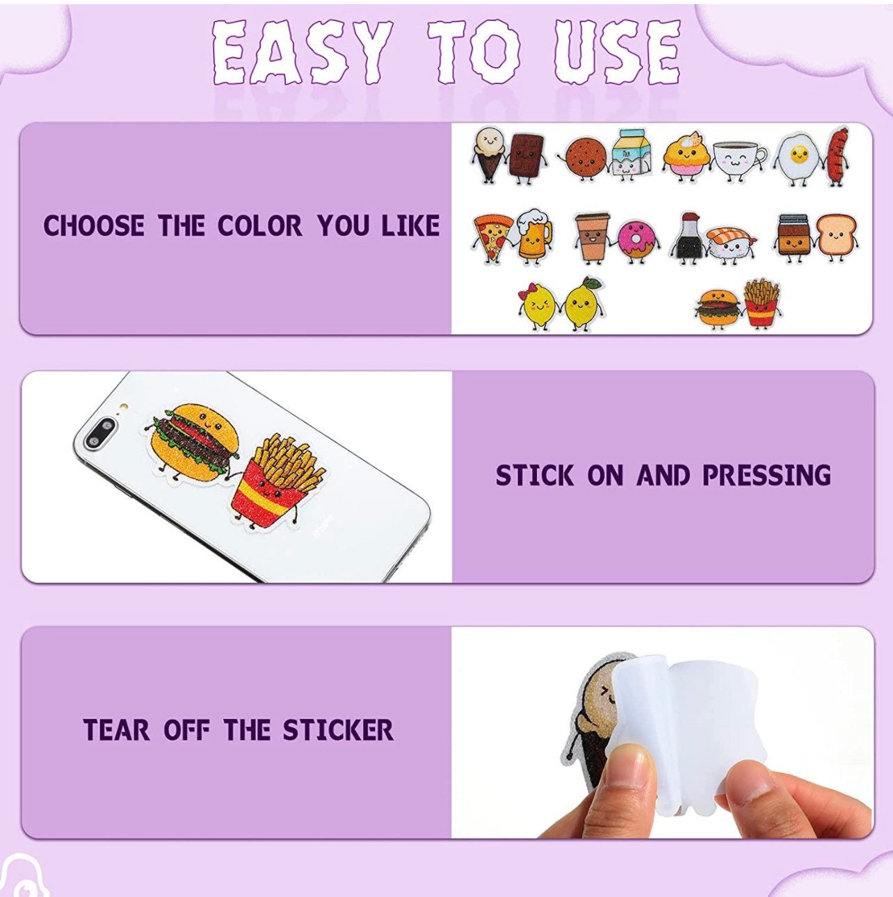 NEW Food Pairs Sensory Calming sticker Designs| Textured Stickers| Tactile Touch| Nerve Endings in Fingertips