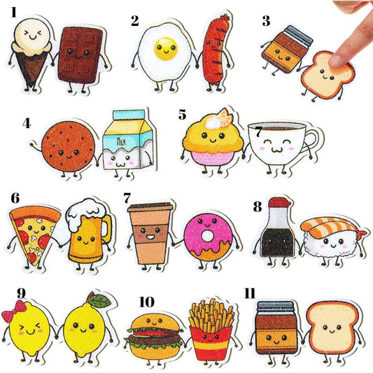 NEW Food Pairs Sensory Calming sticker Designs| Textured Stickers| Tactile Touch| Nerve Endings in Fingertips