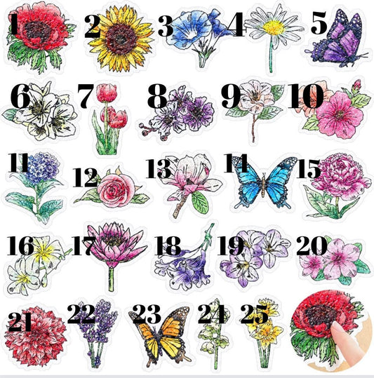 NEW Flowers Sensory Calming sticker Designs| Textured Stickers| Tactile Touch| Nerve Endings in Fingertips