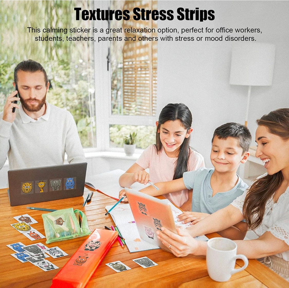 Cute Animal Sensory Calming Stickers| Textured Stickers| Tactile Touch| Nerve Endings in Fingertips
