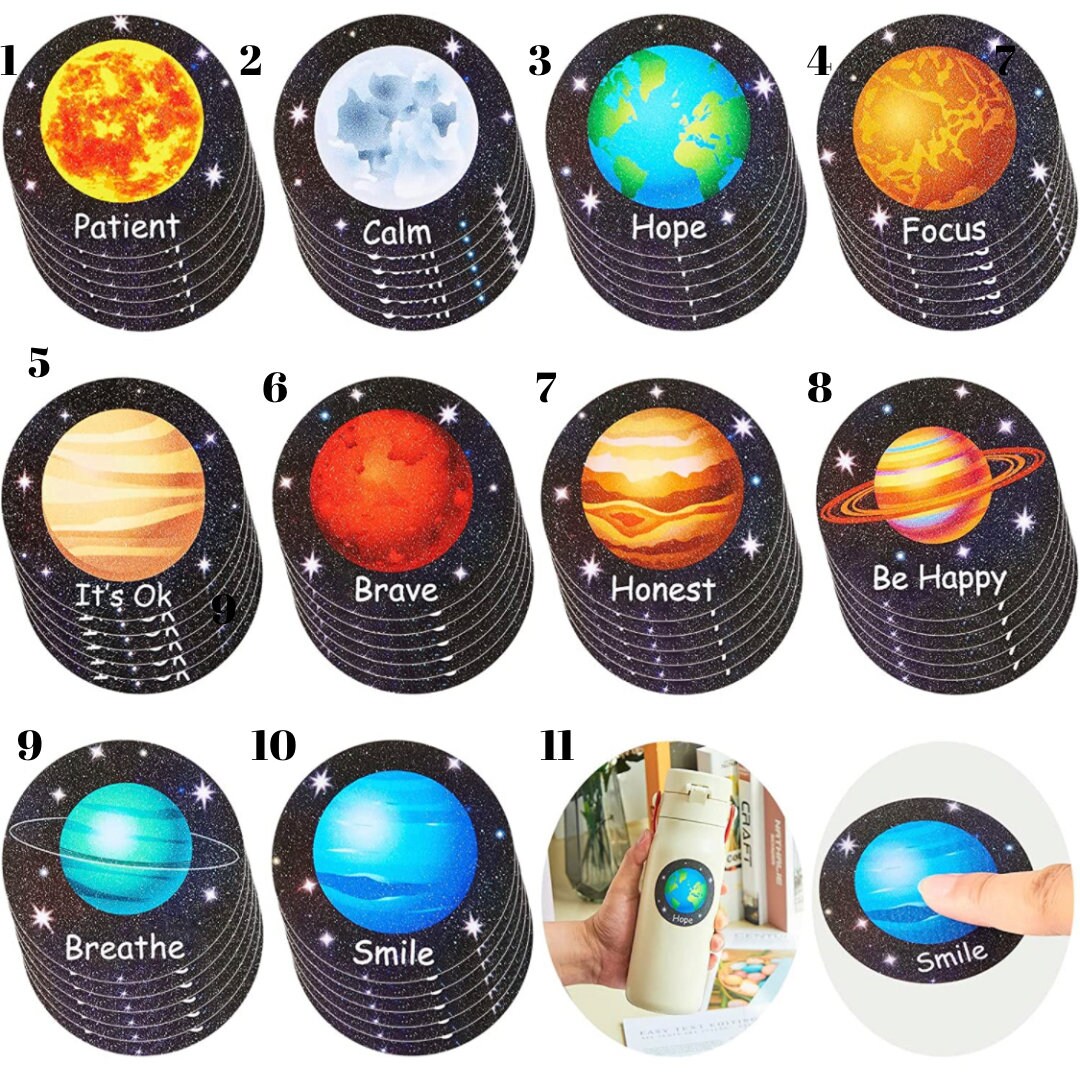 Planets Calming Sensory Strips| Textured Stickers| Tactile Touch| Nerve Endings in Fingertips