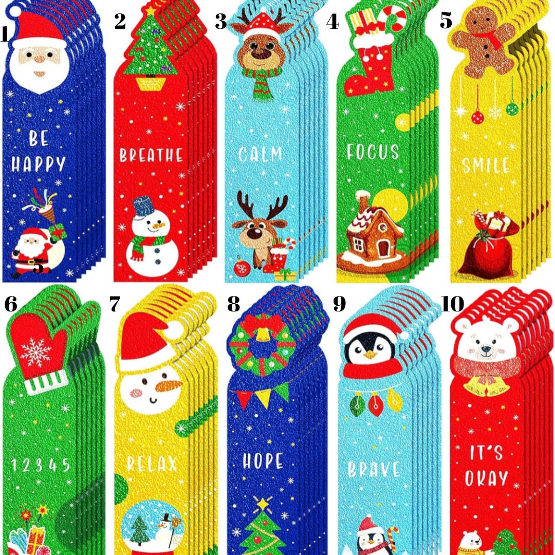 Christmas Calming Sensory Strips| Textured Stickers| Tactile Touch| Nerve Endings in Fingertips